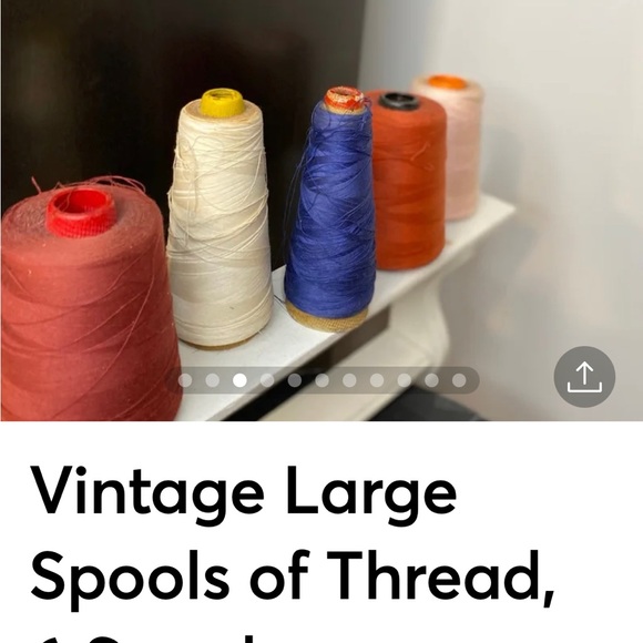Vintage Large Spools of Thread, Set of 6 - Picture 13 of 13